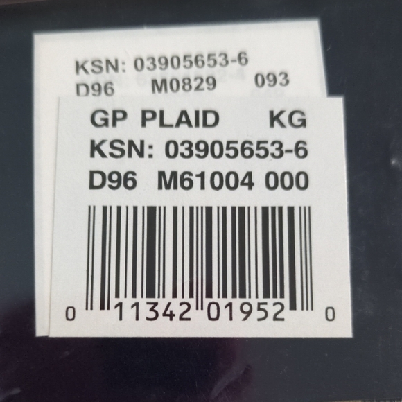 King Sheet Set - Beige and Gray Plaid - Picture 4 of 5